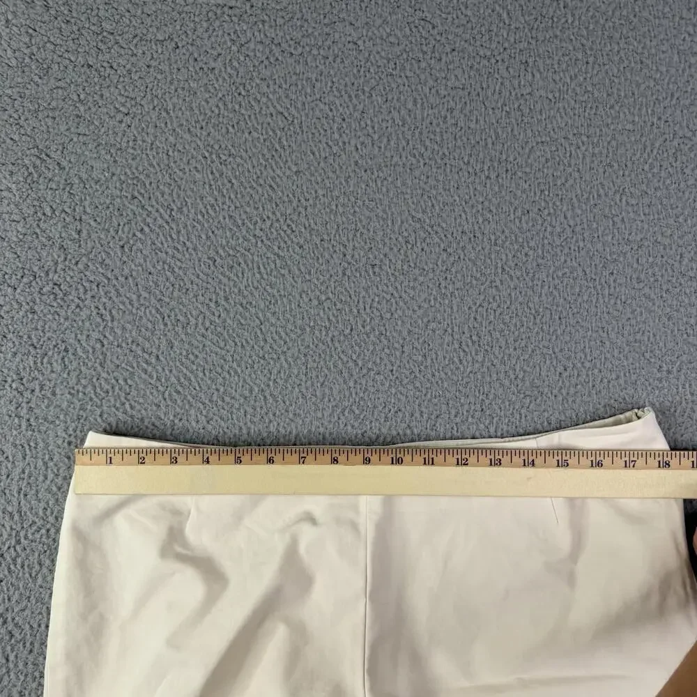 Lafayette 148 Stanton Beige Pants Women's 14 Curvy Stretch  Cropped - Picture 4 of 11